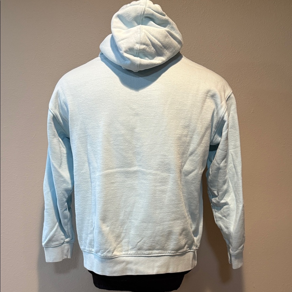 Men’s Large Overtime Sky Blue Hoodie with Sleeve Detail - Picture 6 of 10